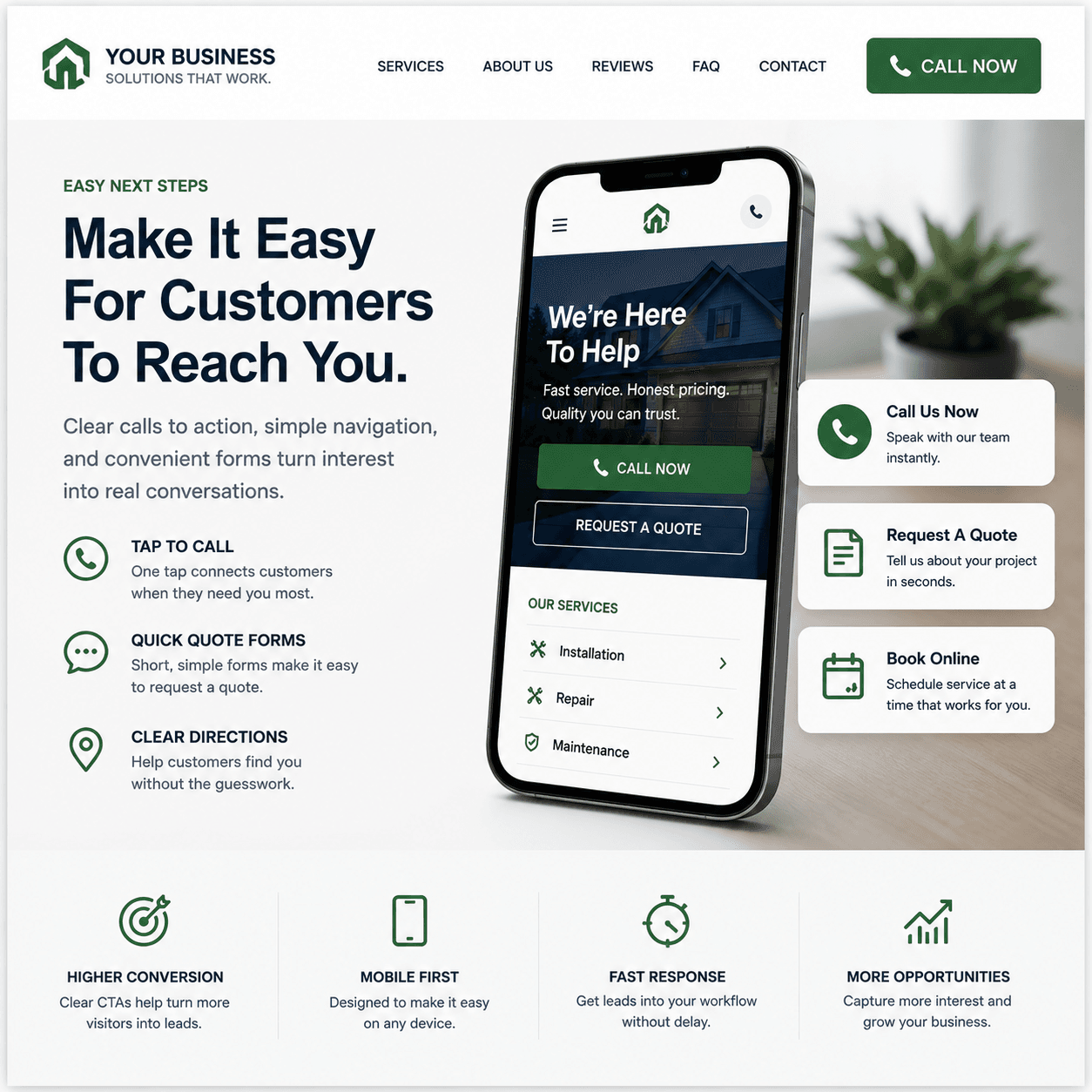 Easy next step website preview